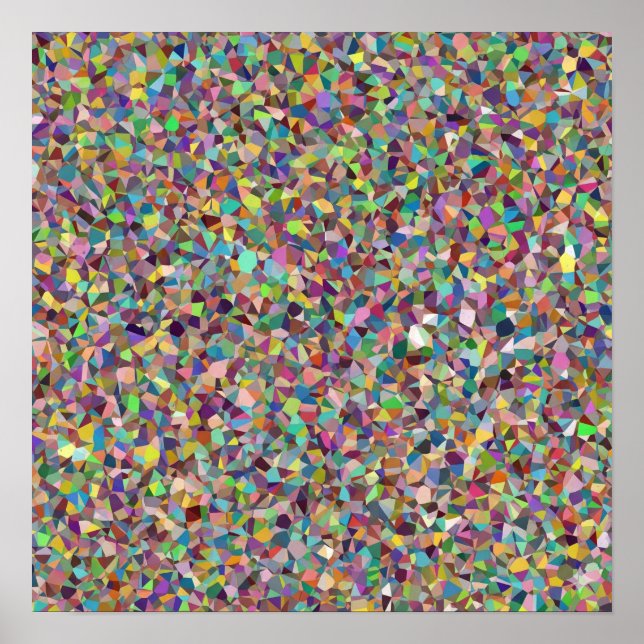 Poster Mosaïque géométrique (Devant)