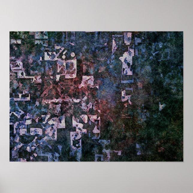 Poster Mosaïque Géométrique Abstraite  (Devant)