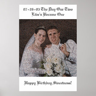 Poster Mosaïque mariage