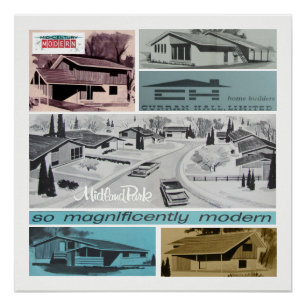 Poster Mosaïque moderne des années 60 rétro-licious !