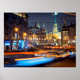 Poster Moscou la nuit