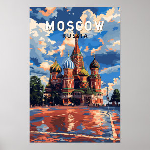 Poster Moscou Russie Voyage Art Vintage