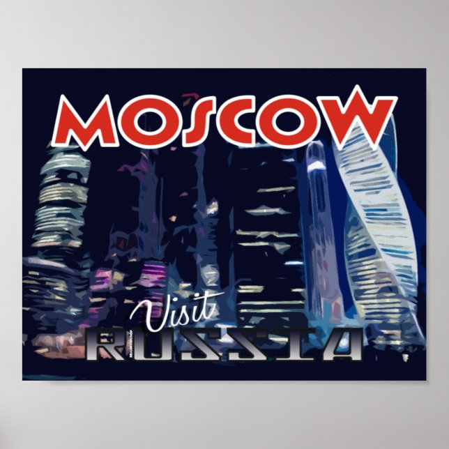Poster Moscou, Visiter la Russie... (Devant)