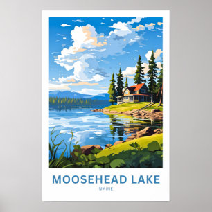 Poster Mosehead Lake Maine Imprimer