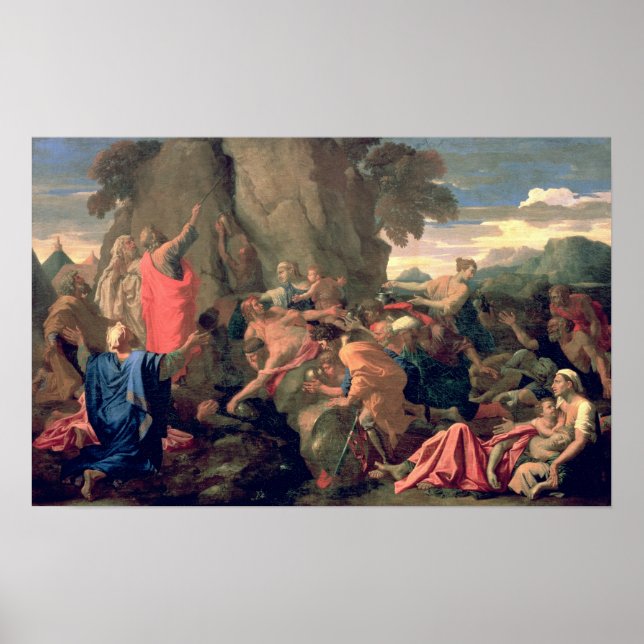 Poster Moses Striking Water from the Rock, 1649 (Devant)