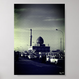 Poster Mosquée Buniya Bagdad Irak vintage