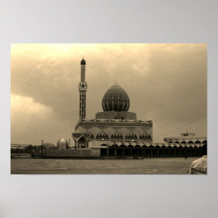 Poster Mosquée Buniya Bagdad Irak vintage