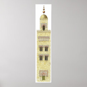 Poster Mosquée de Cordoue Espagne. minaret du Xe siècle.