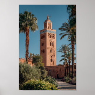 Poster Mosquée de Koutoubia Marrakech - Architectura maro