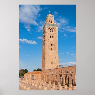 Poster Mosquée Koutoubia - Marrakech, Maroc
