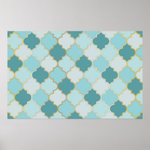 Poster Mosquée turque Fenêtre Motif sans couture. Ramadan