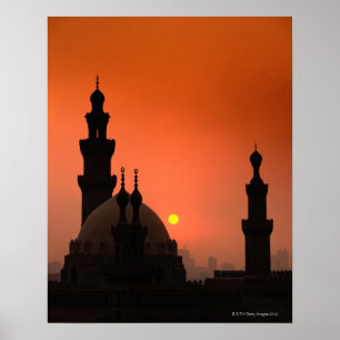Poster Mosques at Sunset