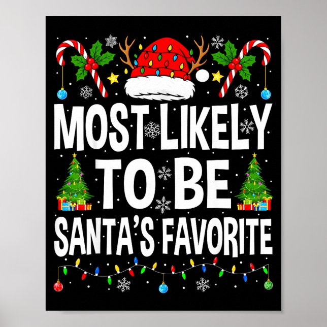 Poster Most Likely To Be Santa's Favorite Family Matching (Devant)