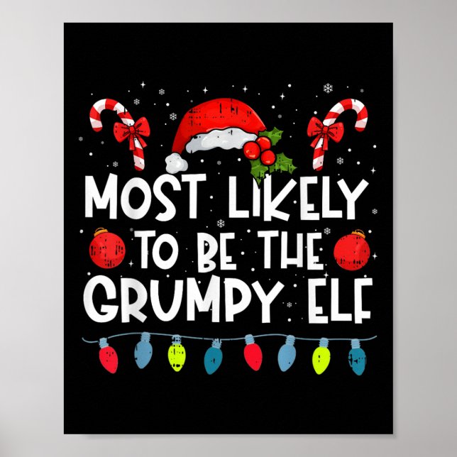 Poster Most Likely To Be The Mpy Elf Family Crew Christma (Devant)