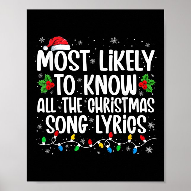 Poster Most Likely To Christmas (Devant)