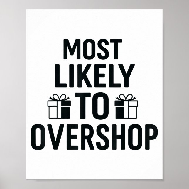 Poster Most Likely To Christmas Shirt, Overshop Christmas (Devant)