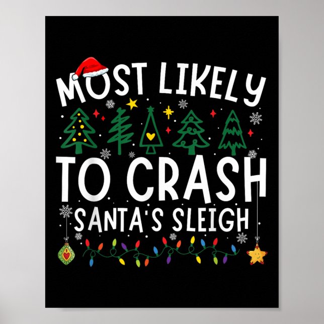 Poster Most Likely To Crash Santa's Sleigh Matching Chris (Devant)
