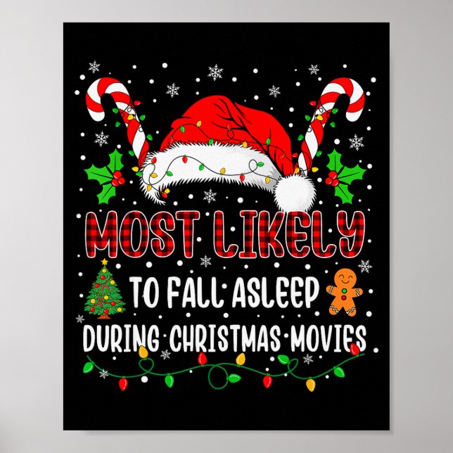 Poster Most Likely To Fall Asleep During Christmas Movies (Devant)