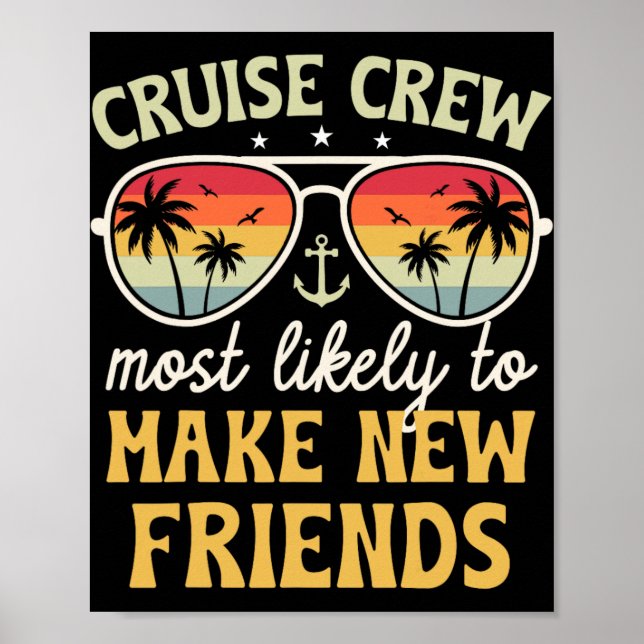 Poster Most Likely To Make New Friends Matching Family Cr (Devant)