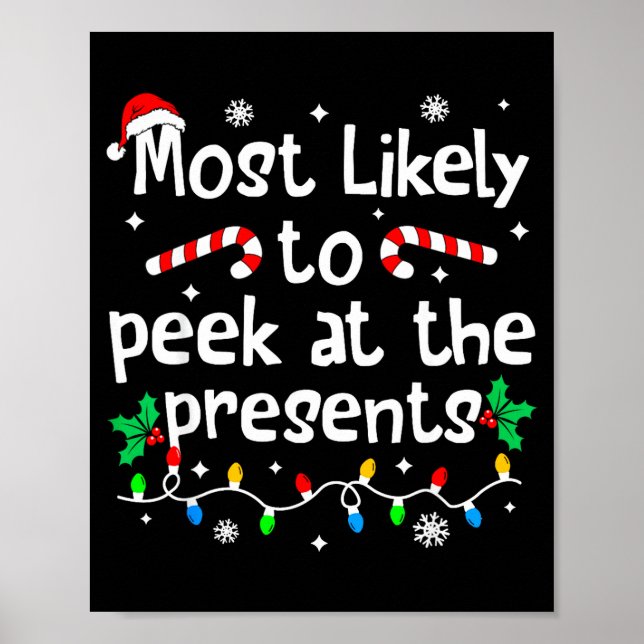 Poster Most Likely To Peek At The C-hristmas Matching  (Devant)
