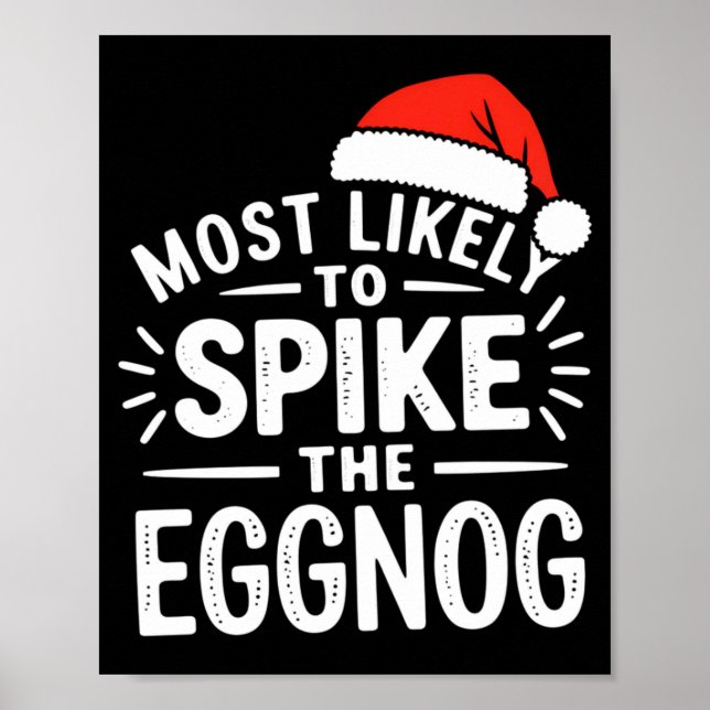 Poster Most Likely To Ske The Eggnog Christmas Matching  (Devant)