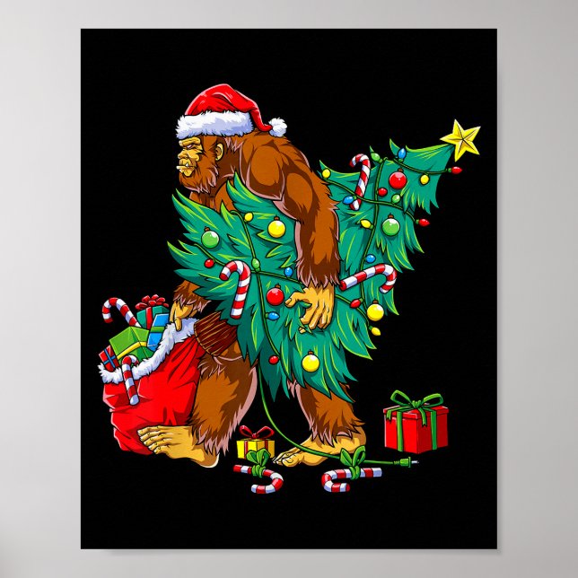 Poster Most Wonderful Christmas Co Bigfoot Christmas Tree (Devant)