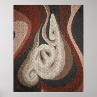 Poster Mot arabe (Allah) Dieu dans une finition mosaïque 