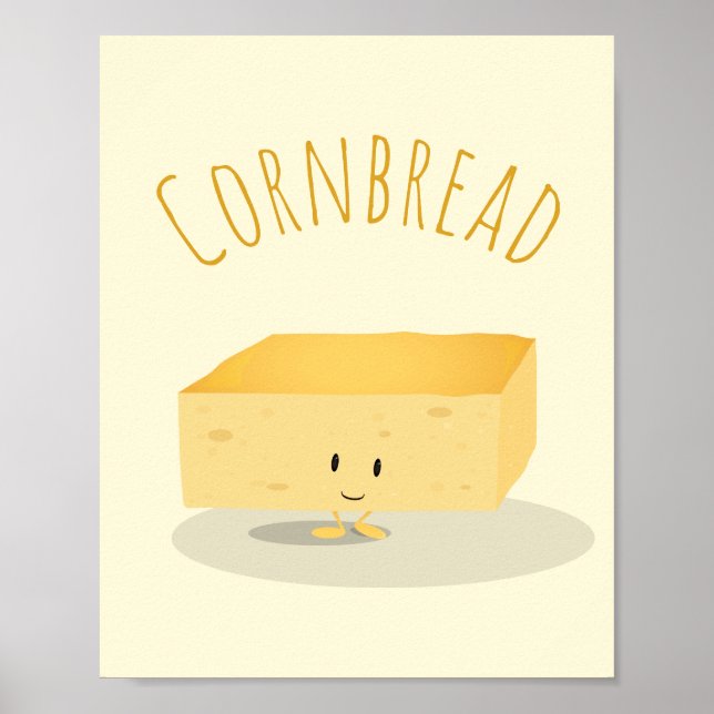 Poster Mot Carré convivial de Cornbread jaune (Devant)