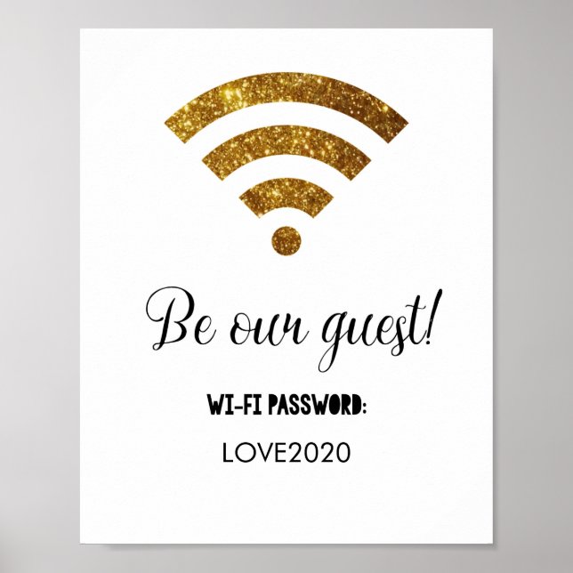 Poster Mot de passe Wi-Fi personnalisé Imprimer Soyez not (Devant)