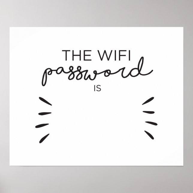 Poster Mot de passe Wifi (Devant)