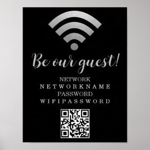 Poster Mot de passe Wifi et réseau personnalisé
