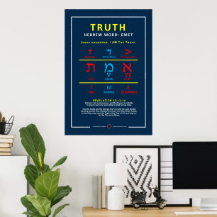 Poster Mot hébreu Emet