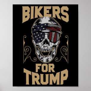 Poster Motards pour les voix pro Trump cycliste