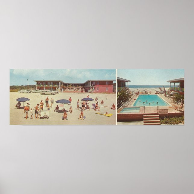 Poster Motel Sea Vista 1962, Myrtle Beach, SC (Devant)