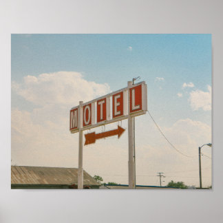 Poster Motel Sign Photographie Vintage