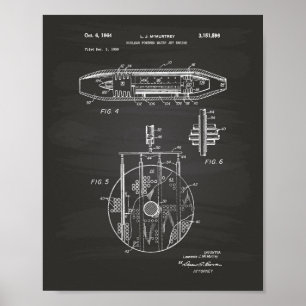 Poster Moteur à jet d'eau nucléaire 1959 Art Chalkboard
