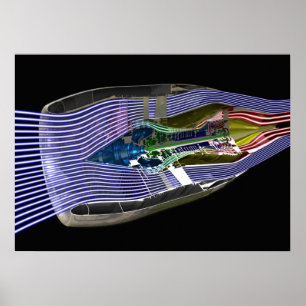 Poster Moteur à réaction CFM56-5 Turbofan