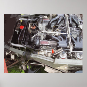 POSTER MOTEUR CLASSIQUE D'E-TYPE