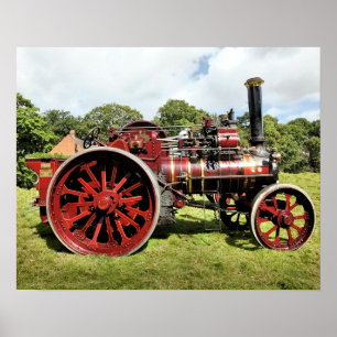 POSTER MOTEUR DE TRACTION VINTAGE