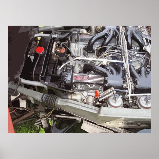 POSTER MOTEUR DE TYPE E CLASSIQUE (Devant)
