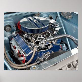 Poster Moteur de voiture customisé