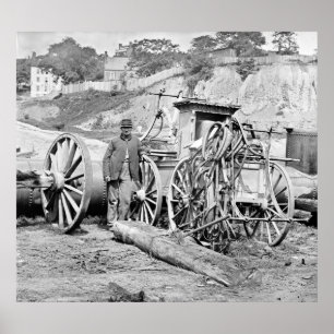 Poster Moteur d'incendie de guerre civile, 1865