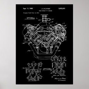Poster Moteur V8