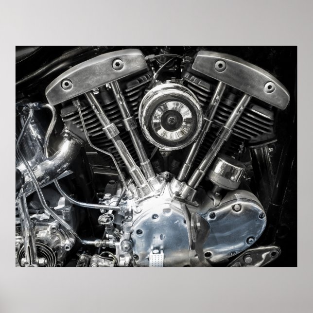 POSTER MOTEUR V TWIN (Devant)