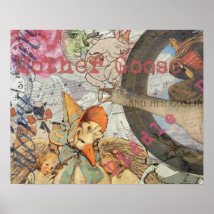 Poster Mother Goose Nursery Rhyme Fairy Tale