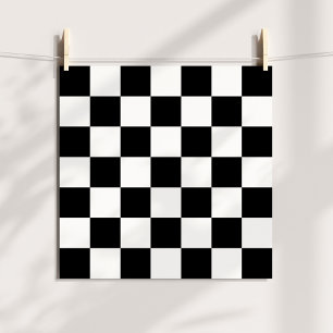 Poster Motif à carreaux noir et blanc
