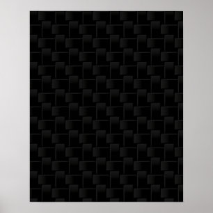Poster Motif à damiers noir