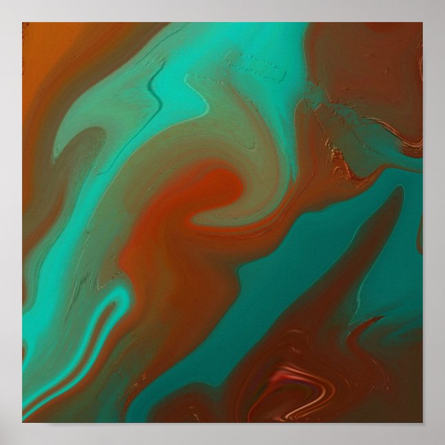 Poster motif abstrait. (Devant)