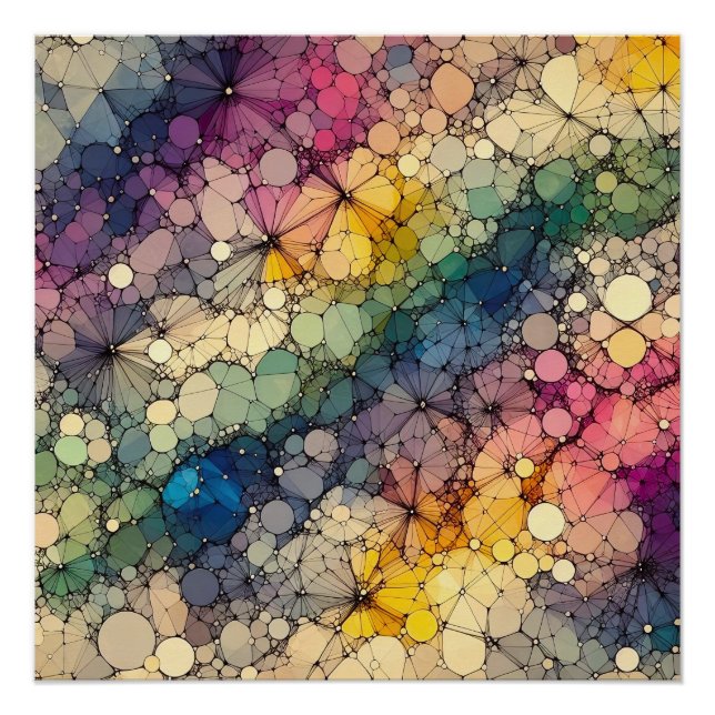 Poster Motif Abstrait 2 - AI - Oeuvre artistique (Devant)