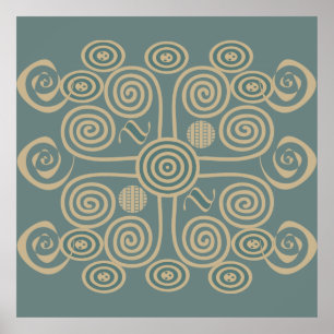 Poster motif abstrait africain